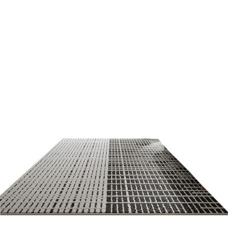 พรม MJHOMEDESIGNS BEDSIDE CARPET 76 ขนาด 60*160 ซม. ขาว-ดำ NO.1_0